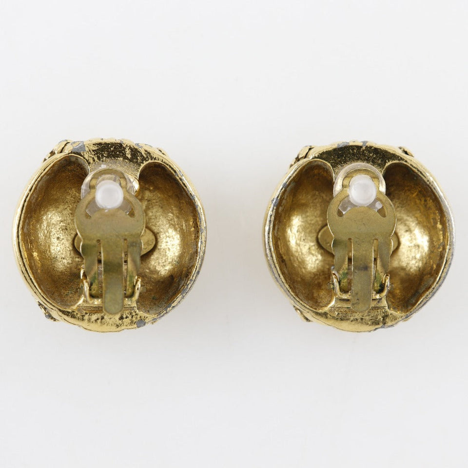 Chanel Coco Mark Gold Plated Earrings