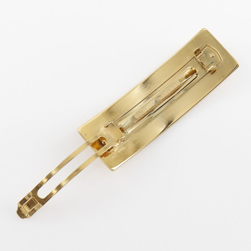 Chanel Logo Gold Plated Barrette