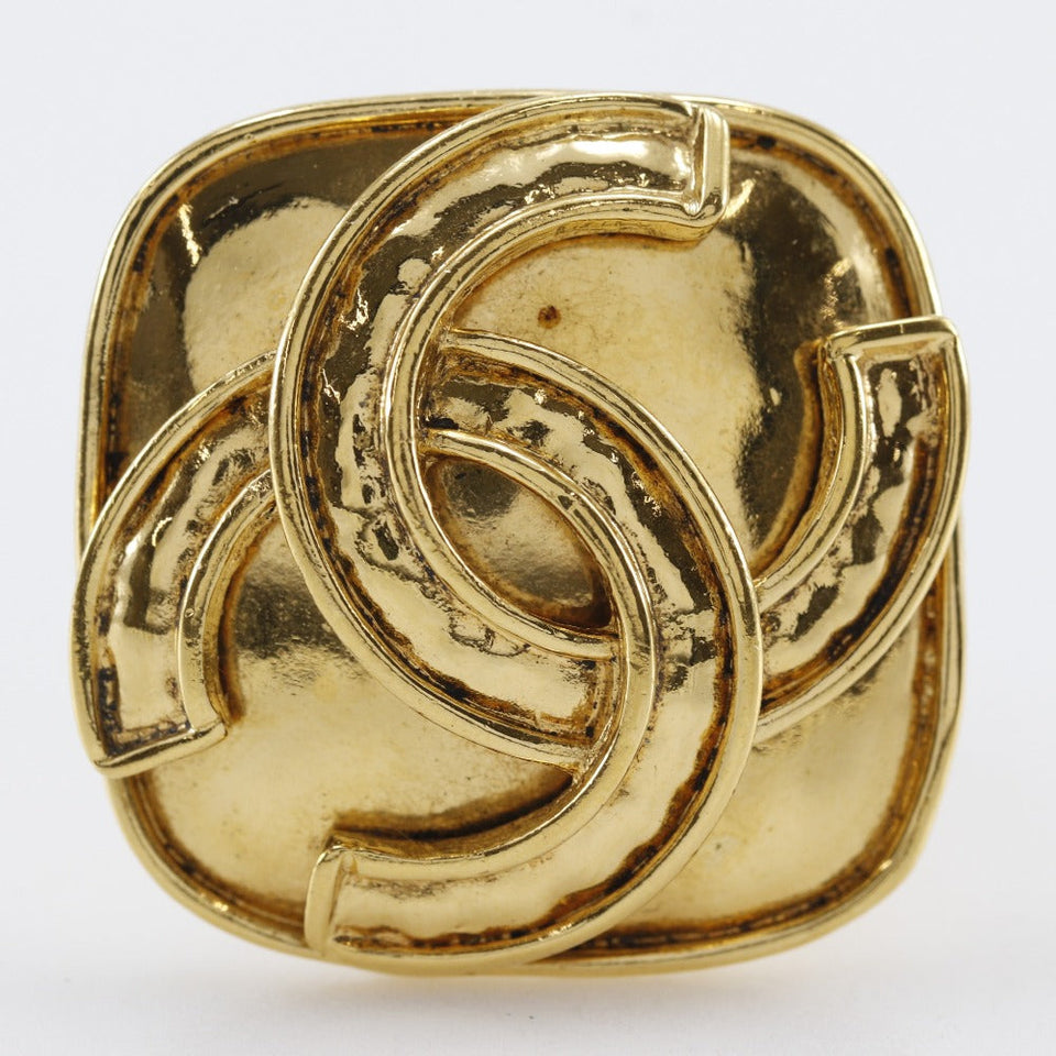 Chanel Coco Mark Earrings Gold Plated 94P