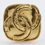 Chanel Coco Mark Earrings Gold Plated 94P