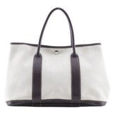 Hermes Tote Bag Toile H, Buffle Beige / Brown Garden party PM Women