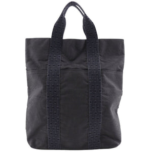 Hermes Handbag Nylon canvas gray Tote Bag Her Line Cabas mens(Unisex)