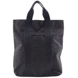 Hermes Handbag Nylon canvas gray Tote Bag Her Line Cabas mens(Unisex)