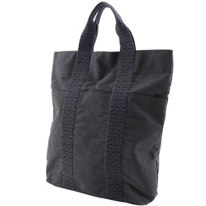 Hermes Handbag Nylon canvas gray Tote Bag Her Line Cabas mens(Unisex)