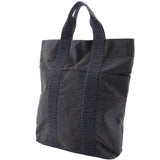 Hermes Handbag Nylon canvas gray Tote Bag Her Line Cabas mens(Unisex)