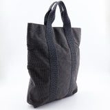 Hermes Handbag Nylon canvas gray Tote Bag Her Line Cabas mens(Unisex)