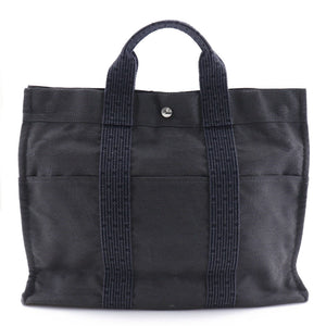 Hermes Handbag Nylon canvas gray Her LineTote MM mens(Unisex)