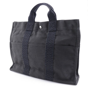 Hermes Handbag Nylon canvas gray Her LineTote MM mens(Unisex)