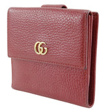 Gucci Bifold Wallet 456122 leather Red GG Marmont Women