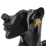 Chanel Coco Mark Vintage Earrings Gold Plated