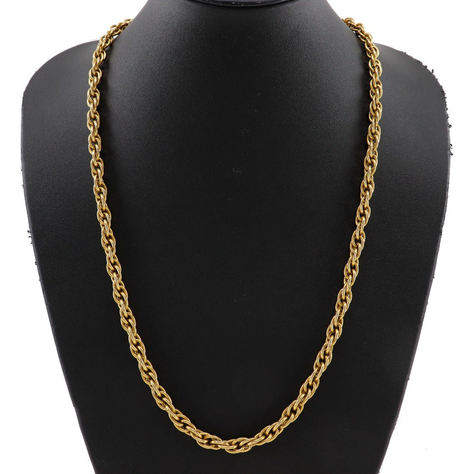 Chanel Vintage Long Chain Necklace Gold Plated