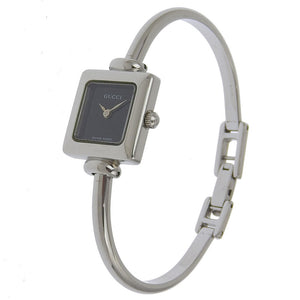 Gucci Watches Quartz 1900L Stainless Steel Silver black dial Women