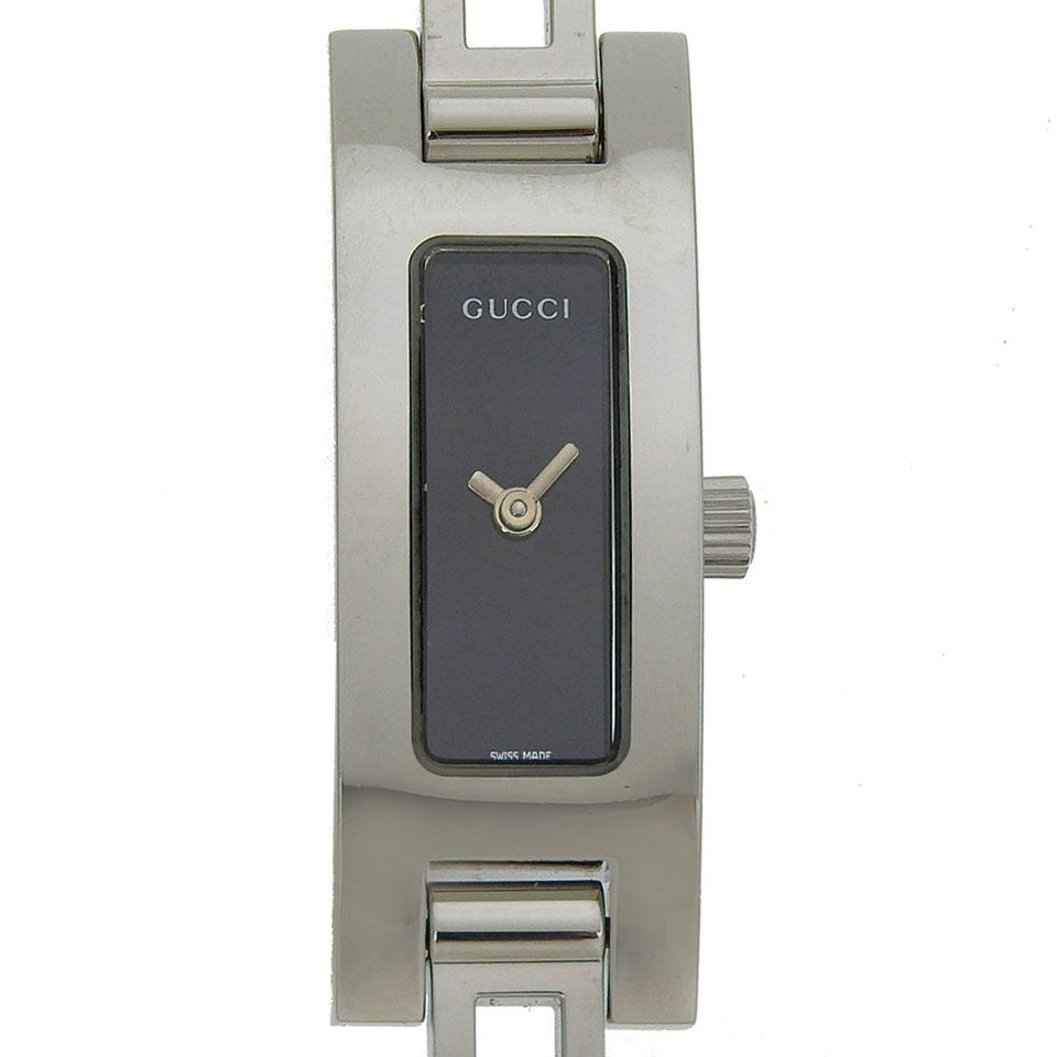 Gucci Watches Quartz 3900L Stainless Steel Silver black dial Women
