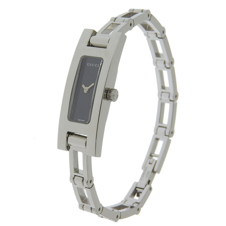 Gucci Watches Quartz 3900L Stainless Steel Silver black dial Women
