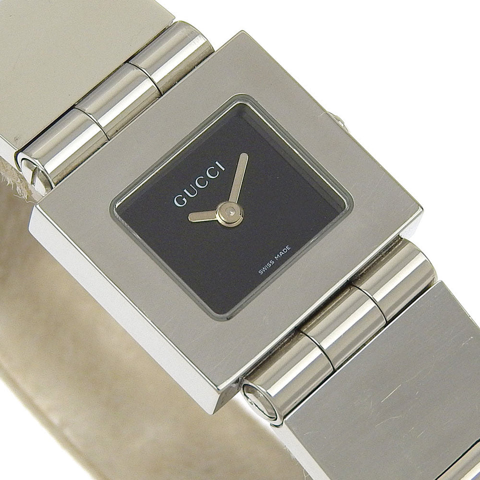 Gucci Watches Quartz 600L Stainless Steel Silver black dial Women