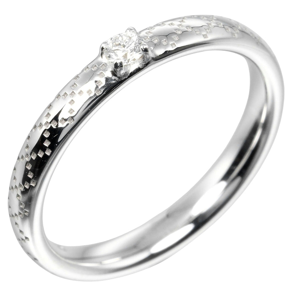 Gucci Ring K18 White Gold, Diamond Silver Diamantissima 7