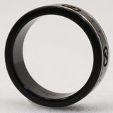 Gucci Ring K18 White Gold, Corundum black Icon thin band unisex(Unisex) 15
