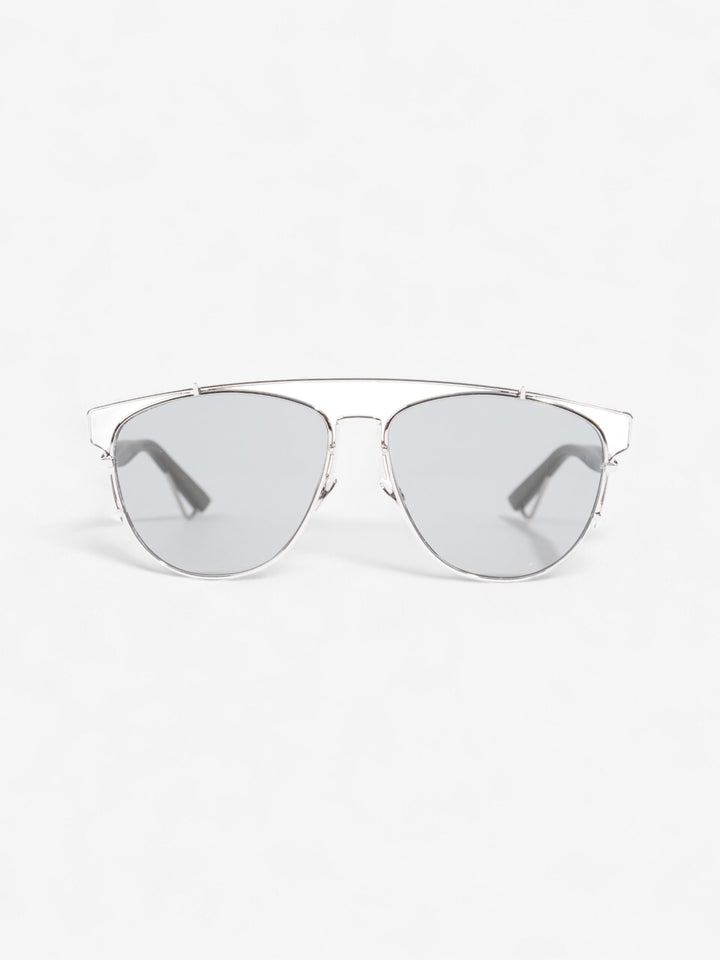 Christian Dior Technologic Sunglasses Silver / Black Acetate 145mm