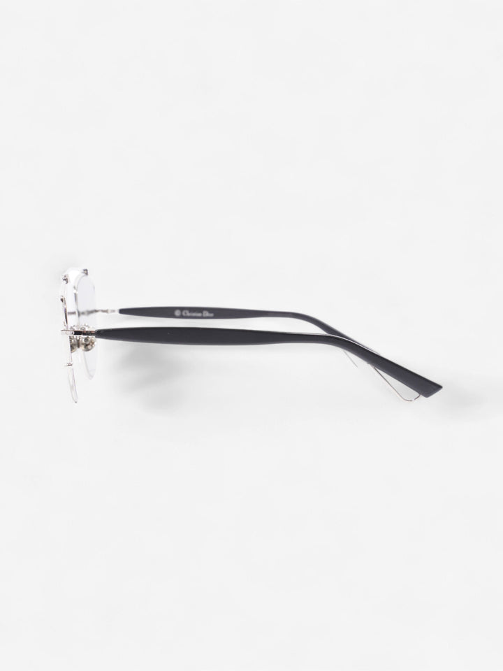 Christian Dior Technologic Sunglasses Silver / Black Acetate 145mm