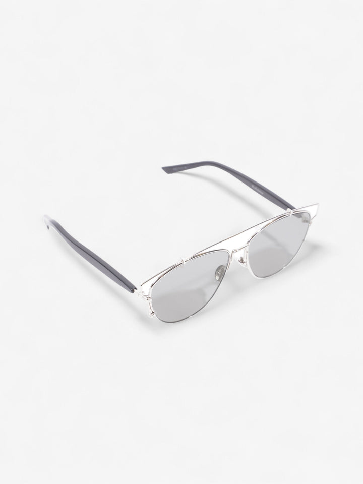 Christian Dior Technologic Sunglasses Silver / Black Acetate 145mm