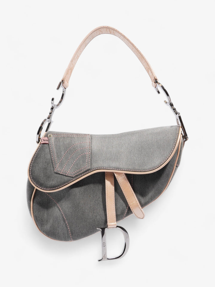 Christian Dior Saddle  Grey / Pale Pink Denim