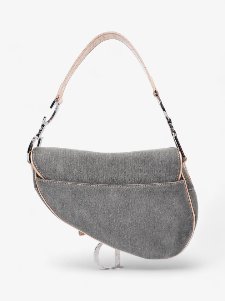 Christian Dior Saddle  Grey / Pale Pink Denim