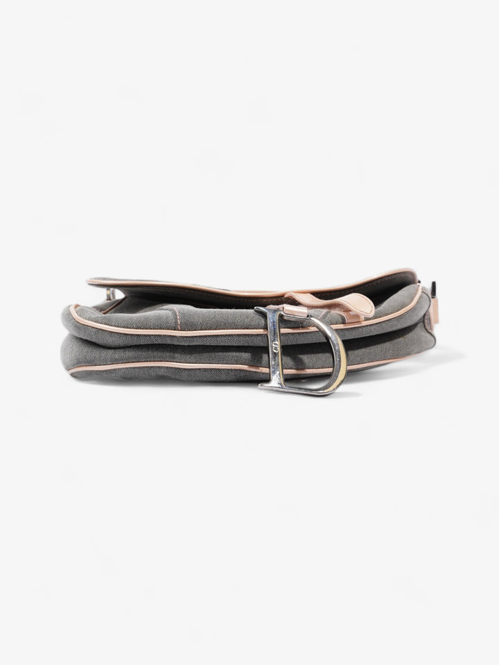 Christian Dior Saddle  Grey / Pale Pink Denim