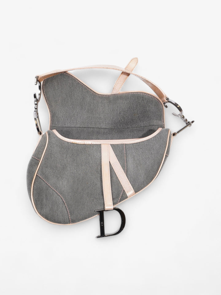 Christian Dior Saddle  Grey / Pale Pink Denim