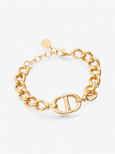 Christian Dior CD Bracelet Gold Base Metal 21cm