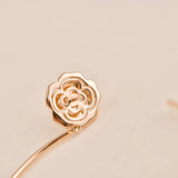 Chanel Diamond Extrait de Camélia 18K Rose Gold Hoop Earrings