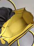 Yellow Leather Nano Luggage Tote