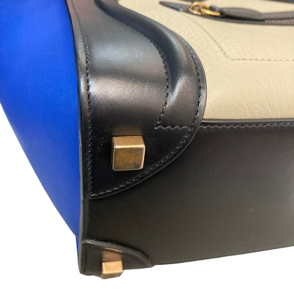 Luggage Elephant Mini Calfskin Suede Tri-Color Sand GHW