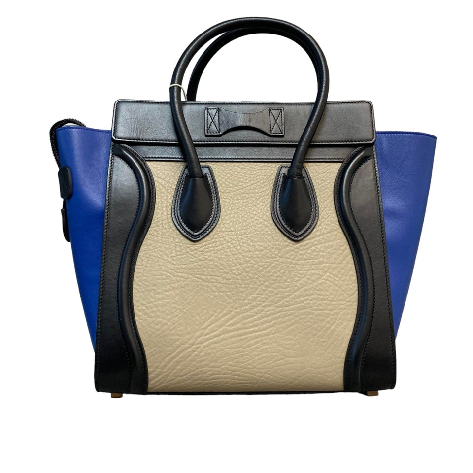 Luggage Elephant Mini Calfskin Suede Tri-Color Sand GHW