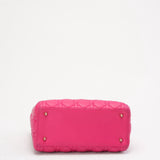 Christian Dior Pink Medium Lady Dior Bag in Cannage 2013