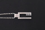 Gucci Plate "G" Necklace in Sterling Silver
