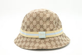 Gucci Bucket Hat in Beige and Brown Canvas