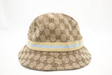 Gucci Bucket Hat in Beige and Brown Canvas