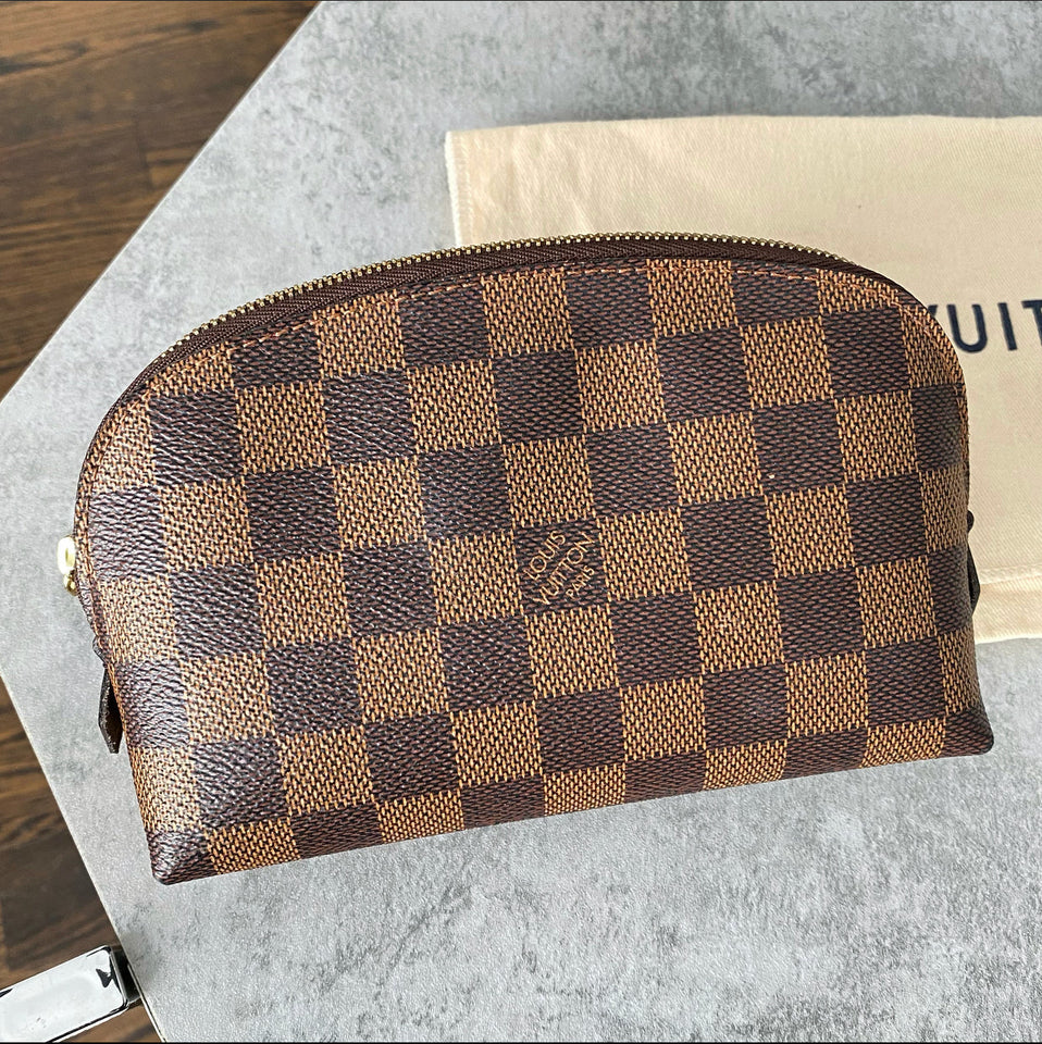Louis Vuitton Damier Ebene Canvas Small Cosmetic Pouch