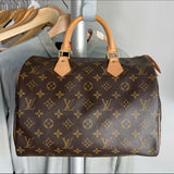Louis Vuitton Monogram Canvas Speedy 30 Boston Bag