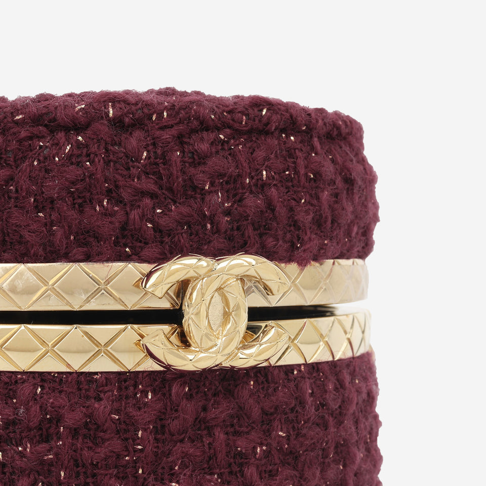 Chanel Tweed Vanity Clutch on Chain