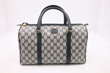 Gucci Boston Bag in Blue GG Supreme Canvas