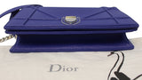 Christian Dior Handbag - Blue Calfskin Leather Diorama Bag