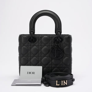 Christian Dior Matte Black Small Lady Dior Bag 2020