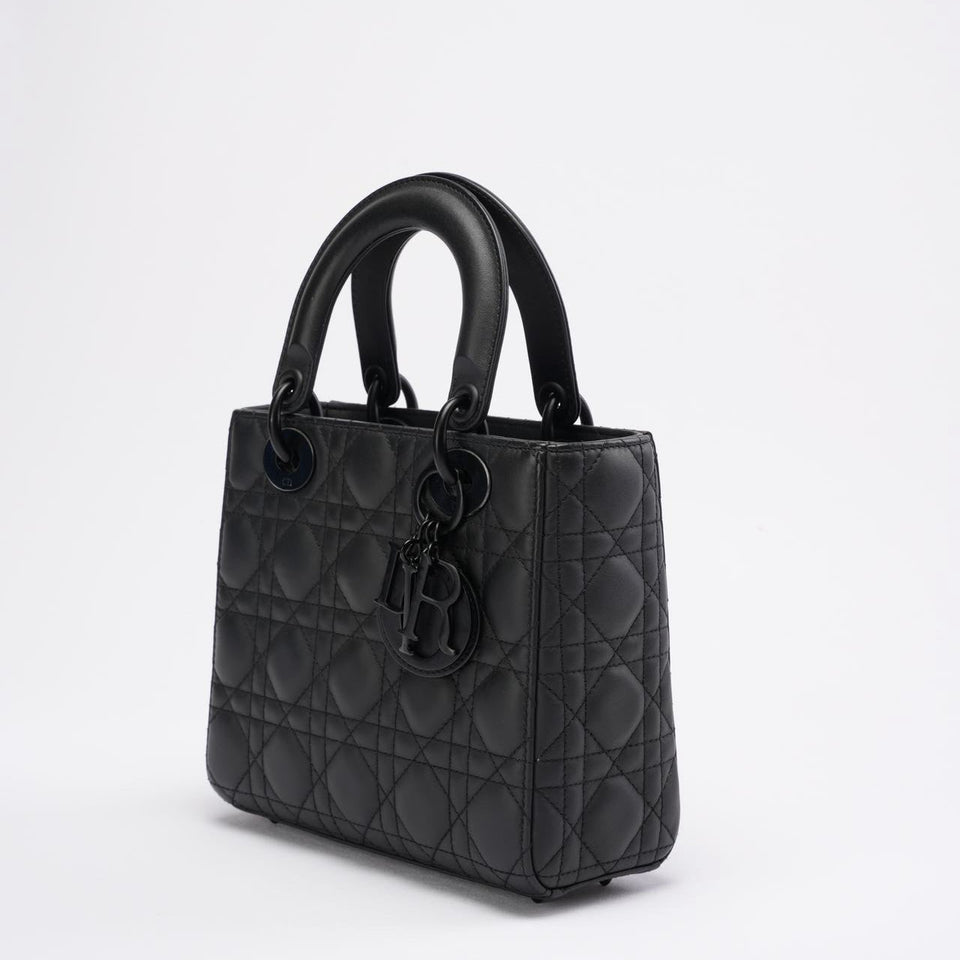 Christian Dior Matte Black Small Lady Dior Bag 2020