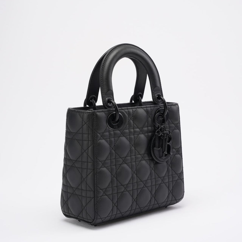 Christian Dior Matte Black Small Lady Dior Bag 2020