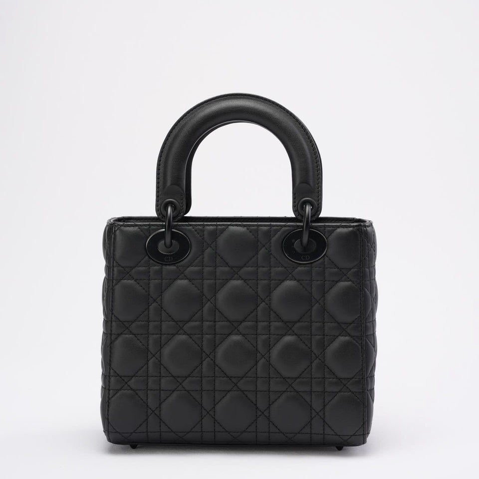 Christian Dior Matte Black Small Lady Dior Bag 2020