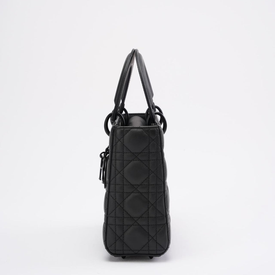 Christian Dior Matte Black Small Lady Dior Bag 2020