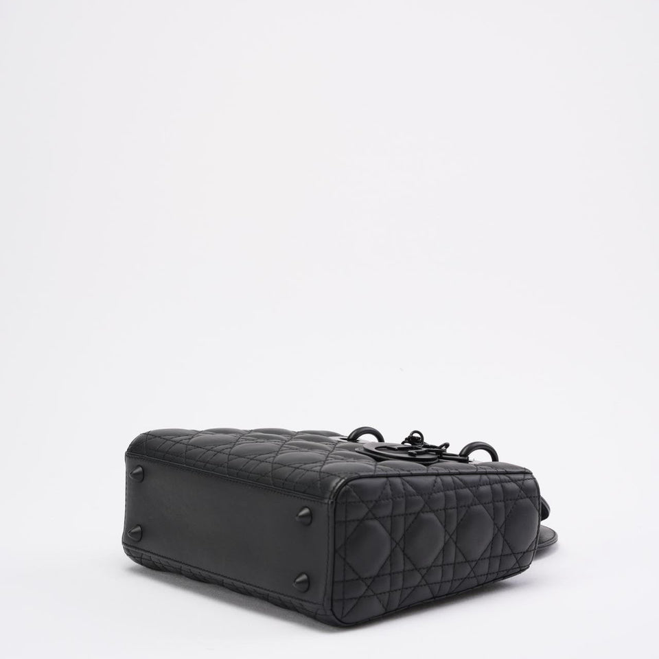 Christian Dior Matte Black Small Lady Dior Bag 2020