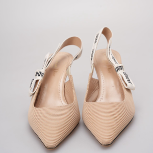 Christian Dior Beige Fabric J'aDior Slingback Pumps Size 38.5