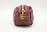 Gucci Cosmetics Pouch in Burgundy Guccissima Leather